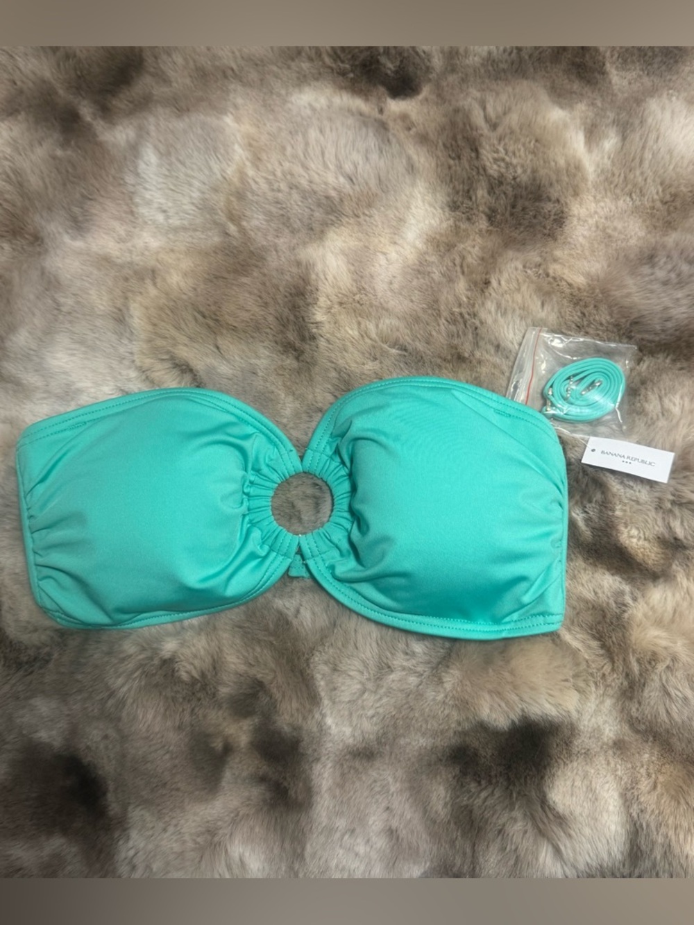 Banana Republic Aqua Strapless Bikini Top with Matching Strap